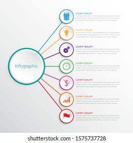Vector infographic templates used for detailed reports. All 7 topics.