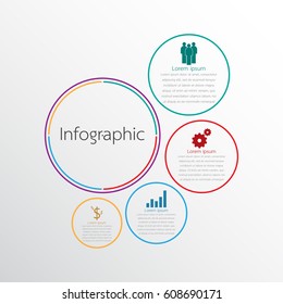 Vector infographic templates used for detailed reports. All 4 topics.