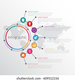 Vector Infographic Templates Used For Detailed Reports. All 7 Topics.