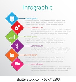 Vector infographic templates used for detailed reports. All 6 topics.