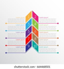 Vector infographic templates used for detailed reports. All 10 topics.