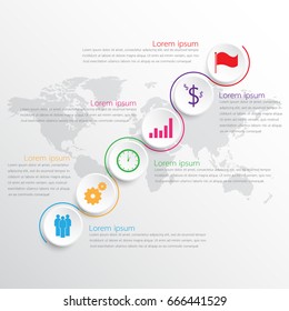 Vector infographic templates used for detailed reports. All 6 topics.