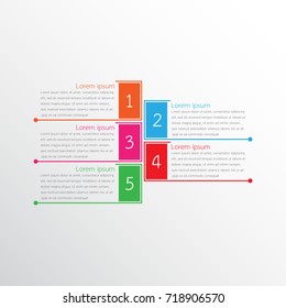Vector infographic templates used for detailed reports. All 5 topics.