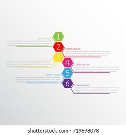 Vector infographic templates used for detailed reports. All 6 topics.