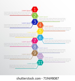 Vector infographic templates used for detailed reports. All 11 topics.