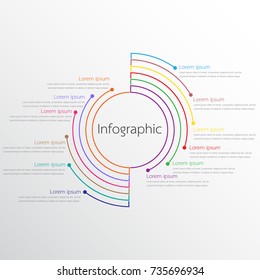 Vector Infographic Templates Used For Detailed Reports. All 12 Topics.