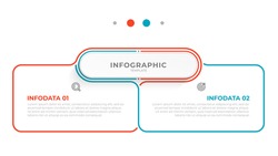 Vector Infographic Thin Line Design With Marketing Icons. Business Concept With 2 Options, Steps Or Processes.