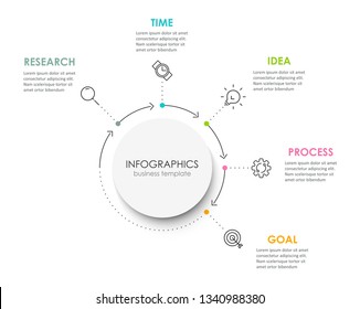 Vector Infographic thin line design with icons and 5 options or steps. Infographics for business concept. Can be used for presentations banner, workflow layout, process diagram, flow chart, info graph