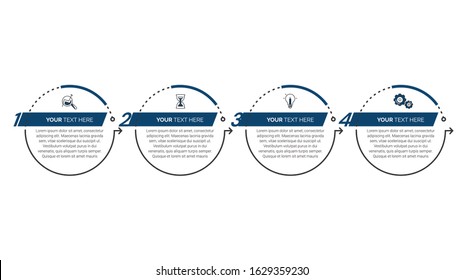 Vector Infographic thin line design with icons and  options or steps. Infographics for business concept. Can be used for presentations banner, workflow layout, process diagram, flow chart, info graph