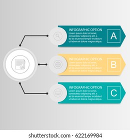 Vector infographic three options.
