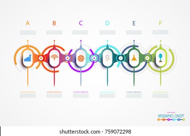 Vector Infographic timeline design with icons and 9 options steps,Business concept. Blank space for content, business, infographic,diagram, process diagram, templlate,element, network, flowchart, info