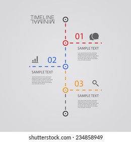 Vector Infographic Timeline Report Design Template 