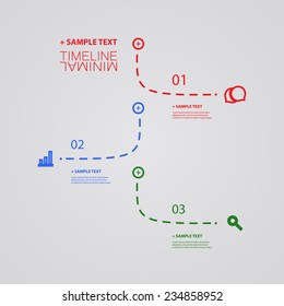 Vector Infographic Timeline Report Design Template 