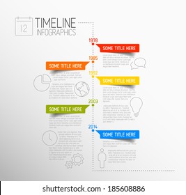 Vector Infographic timeline report template with icons