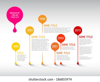 Vector Infographic timeline report template with bubbles