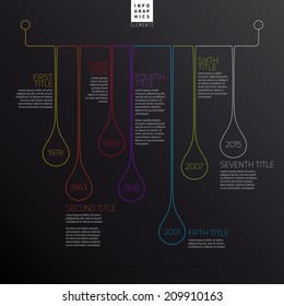 Vector Infographic timeline report template with colorful bubbles