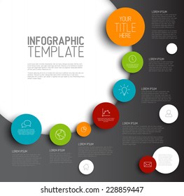 Vector Infographic timeline report template with icons