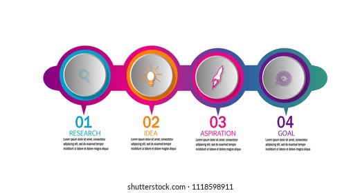 vector infographic timeline template element.diagram.chart data.workflow.marketing.isolated on white background