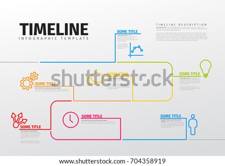 Vector Infographic Timeline Template Icons Made Stock Vector