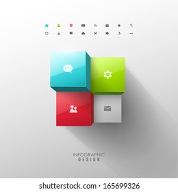 Vector infographic web design elements