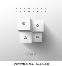 Vector infographic web design elements