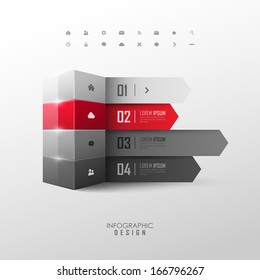 Vector infographic or web design template