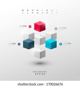 Vector infographic or web design template 