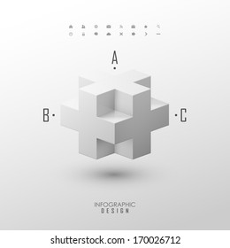 Vector infographic or web design template 