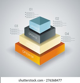Vector infographic or web design template