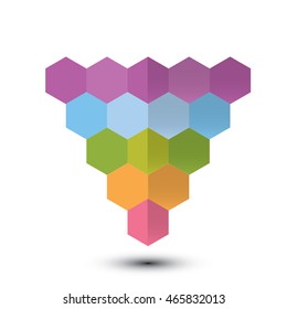 Vector infographic or web design template . vector sales funnel