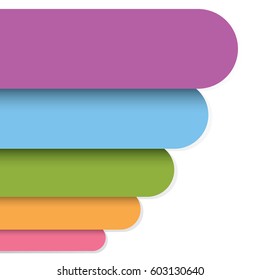 Vector infographic or web design template . vector Flat sales funnel