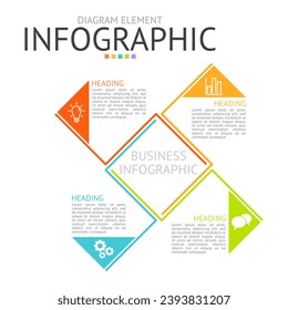 vector infographic windmill cycle diagram template block. used for process diagram, presentation, working flow, information layout, banner, chart, and graph.