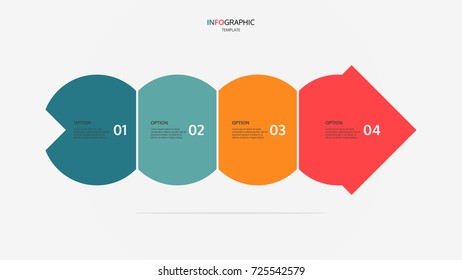  Vector infographics with 4 options for report, template, chart, scheme.vector illustration