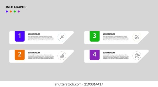 Vector Infographics with 4 options or steps. Business concept. Can be used for presentations banner, workflow layout, process diagram, flow chart, info graph