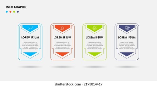 Vector Infographics with 4 options or steps. Business concept. Can be used for presentations banner, workflow layout, process diagram, flow chart, info graph