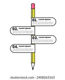  Infografía vectorial de 4 etapas para lograr éxito en el diseño de sitios web, presentaciones. Diseño moderno de ilustraciones de datos de oficina. Diseño gráfico moderno. Plantilla sencilla de diseño infográfico.