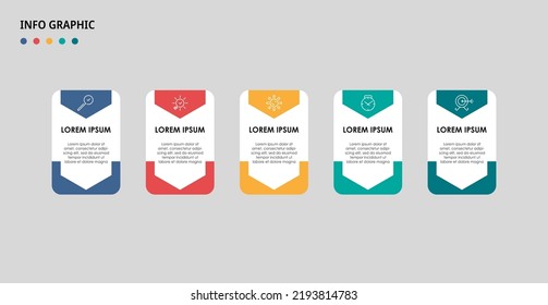 Vector Infographics with 5 options or steps. Business concept. Can be used for presentations banner, workflow layout, process diagram, flow chart, info graph