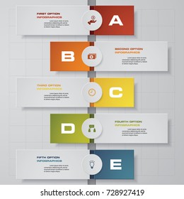 Vector infographics 5 steps timeline design template. Timeline infographic design vector and marketing icons. EPS 10.