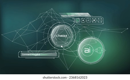 Vector infographics about artificial intelligence with analytics.