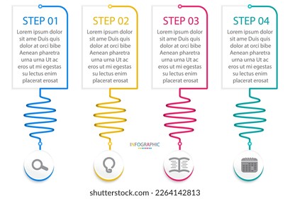 Vector infographics business process template.Concept for milestone element modern graphic design.