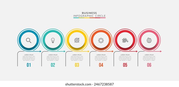 Vector infographics business template design