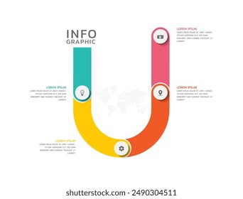 Vector infografías diseño de Plantilla empresarial