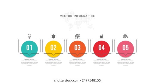 Vector Infografía Diseño de Plantilla de negocios