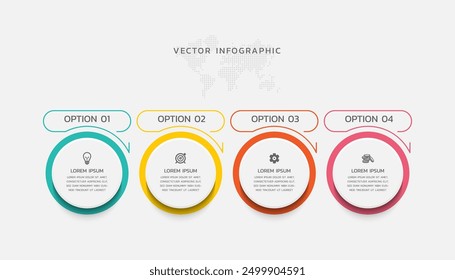 Vector Infografía Diseño de Plantilla de negocios