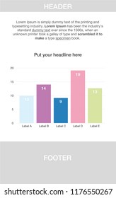 Vector infographics chart with 5 columns