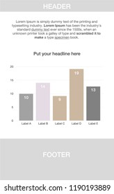 Vector infographics chart with 5 columns