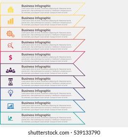Vector infographics. Collection of templates diagram, graph, presentation and round chart. Business concept with options, parts, steps or processes.