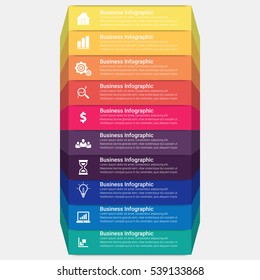 Vector infographics. Collection of templates diagram, graph, presentation and round chart. Business concept with options, parts, steps or processes.