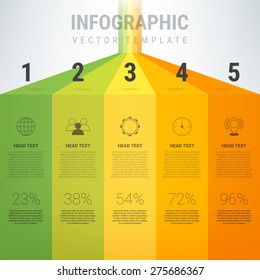 Vector infographics. Colored lines