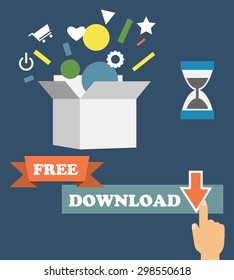 Vector infographics depicting freemium business model - free of charge and free to play apps and games - paying for premium features and services - conceptual illustration in flat style